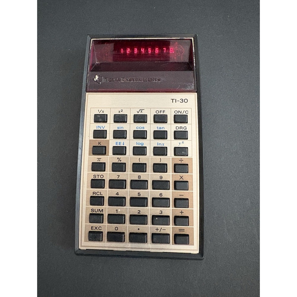 Texas Instruments TI-30 Scientific Calculator Vintage LED Display USA Made VTG